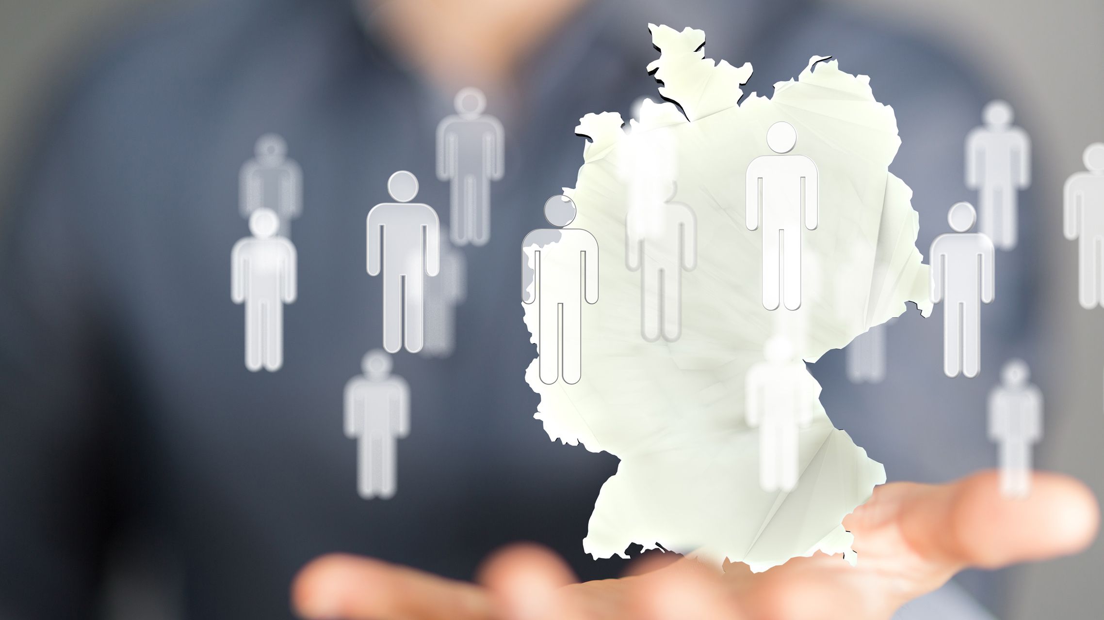 Karte Deutschland als 3D Illustration