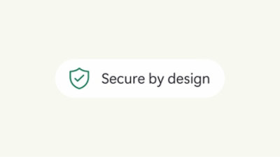 Etiqueta de seguridad "Diseñado para la seguridad" con un icono de escudo.