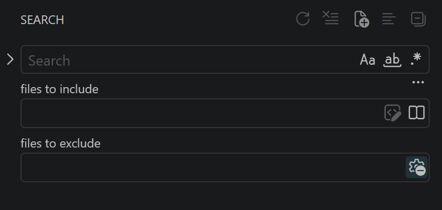 Advanced search options