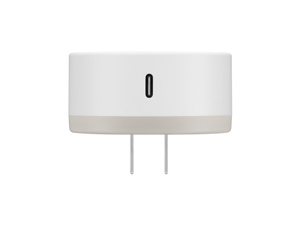 Twelve South PowerBug Qi2.2 Ladegerät, Farbe: Weiß, Wandstecker unten, USB-C Ladestecker in der Mitte