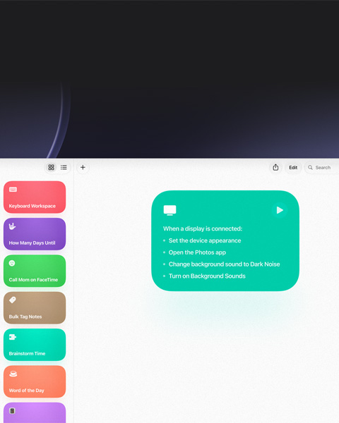 Siri AI utilisé pour décrire un raccourci